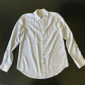 Equipment Snakeskin print Silk Blouse